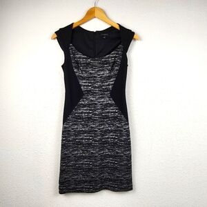 Ann Taylor Fitted Sleeveless Sheath Career Office Business Black Dress Size 0